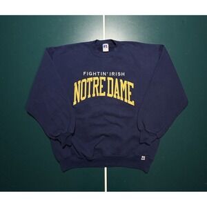 Vintage‎ Russell Athletic Notre Dame Crewneck Sweatshirt size XL made in USA